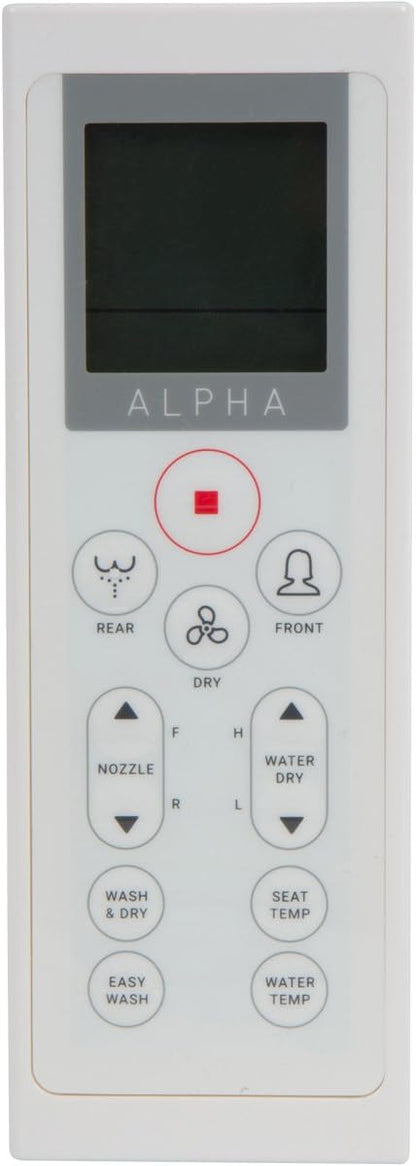 ALPHA BIDET JX2 Round Bidet Toilet Seat, White, Endless Warm Water, *NEW* Bowl Mist, LED Light, Quiet Operation, Wireless Remote, Stainless Steel Nozzle, Sittable Lid, 3 Year Warranty