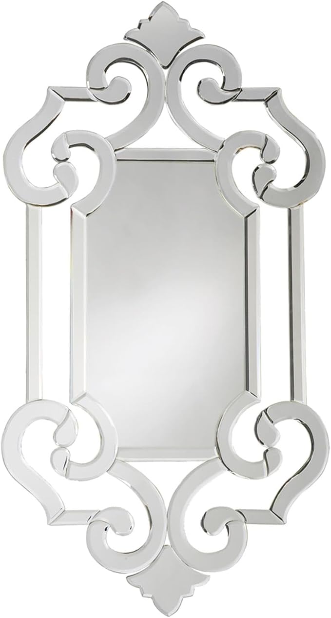 Small Clarice Rectangular Venetian Wall Hanging Mirror, 41 x 22 Inch