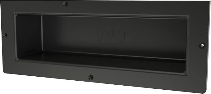 Tile Redi USA Niche Single Recessed Shower Shelf – Black, One Inner Shelf, 16-Inch Width x 6-Inch Height x 4-Inch Depth (RN166S-BI)