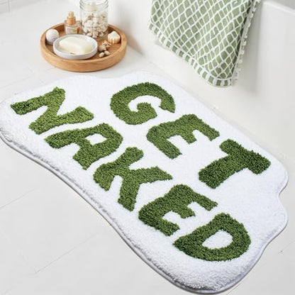 KOEXM Get Naked Bath Mat Cute Bathroom Rugs 20" x 32" Non-Slip