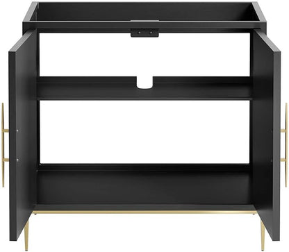 Modway Awaken Bathroom Vanity Cabinet, 36", Black
