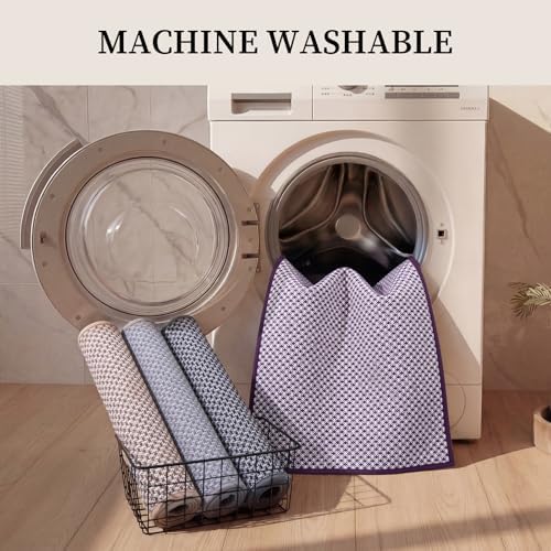 YIHOUSE Purple Bathroom Rugs Sets 2 Pieces,Thin Bath Mat Quick Dry