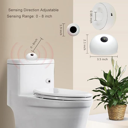 Touchless Toilet Flusher,Infrared Sensor Automatic Toilet Flusher With Two Flush Modes Design, USB Rechargeable for Home and Public Use(White) (Add Separation Sensor Head)