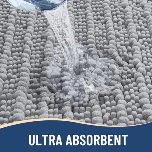 Arotive Round Bathroom Rugs 30x30, Soft Absorbent Chenille Shaggy Bath Mat