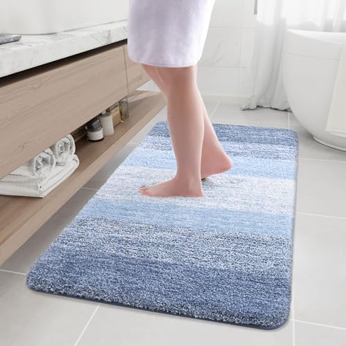 Arotive Microfiber Bathroom Rugs, Shaggy Soft Absorbent Bath Rug, 50x30