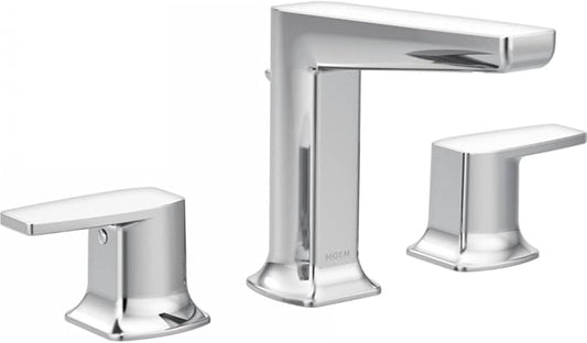 Moen TS8002 Via Two-Handle Modern Bathroom Faucet Trim Kit, Valve Required, Chrome