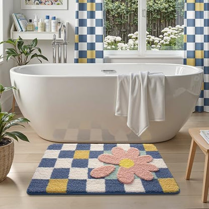 LUMI Bathroom Rug 24x36, Soft Absorbent Microfiber Bath Mat, Non Slip