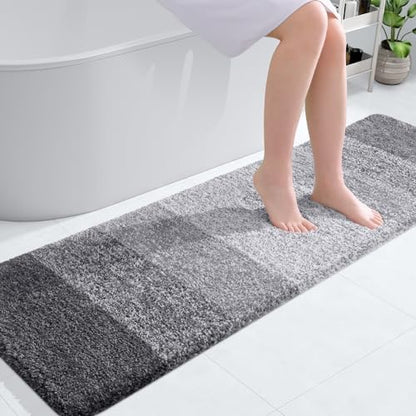 OLANLY Bathroom Runner Rug 59x17, Extra Soft Absorbent Microfiber Bath Rugs