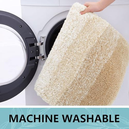 Arotive Microfiber Bathroom Rugs, Shaggy Soft Absorbent Bath Rug, 24x16