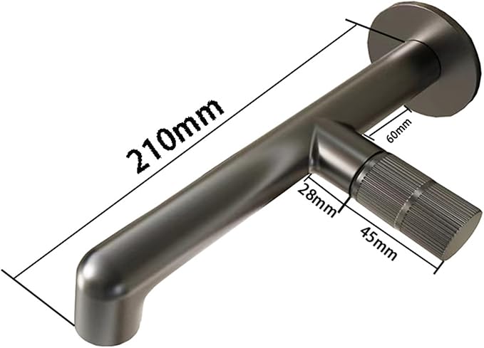 BiaoTeng Concealed Faucet for Bathroom Sink Wall Mount Hot and Cold Brass Faucets for Bathroom Sinks Single Hole Rose Gold