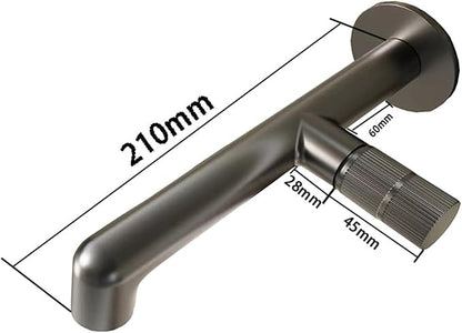 BiaoTeng Concealed Faucet for Bathroom Sink Wall Mount Hot and Cold Brass Faucets for Bathroom Sinks Single Hole Rose Gold