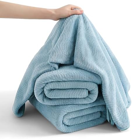 8 Piece Bath Towel Set |2 Oversized Large Bath Sheet,2 Hand Towels,4 Washcloths| Ultra Soft Bath Towel Set for Bathroom Hotel Gym Spa,Highly Absorbent Quick Dry Bathroom Towel Collections,Turquoise