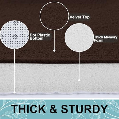 Smiry Memory Foam Bath Mat 44x24, Extra Soft and Absorbent Bathroom Rugs