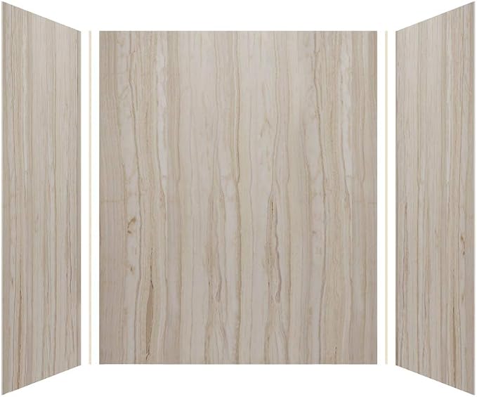 Transolid EWK604872-43 Expressions 3-Panel Shower Wall Kit, 48-in L x 60-in W x 72-in H, Sorento