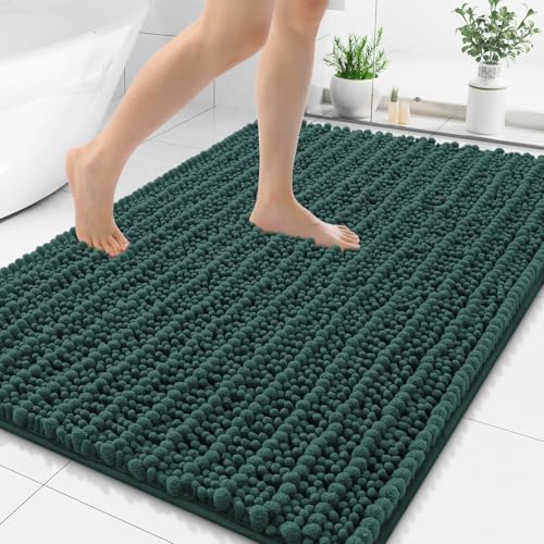 Smiry Bathroom Rugs 48X32, Extra Soft Rubber Backing Chenille Bath Mats