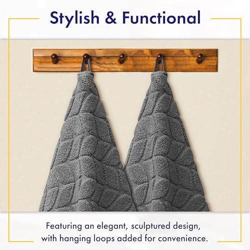 Alusa Home Ultra Soft & Stylish 700 GSM Luxury Bath Sheets | Pack of 2 | Extra Large 35x70 Inches | 100% Zero-Twist, Long-Staple Cotton | Remarkably Absorbent (Granite Grey)