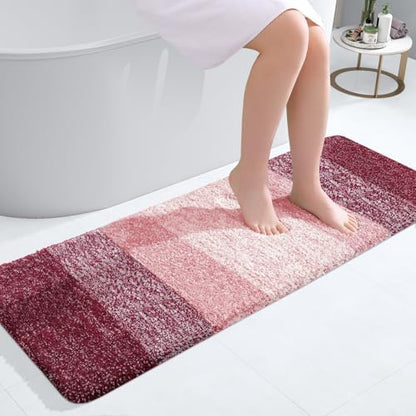 OLANLY Bathroom Runner Rug 47x17, Extra Soft Absorbent Microfiber Bath Rugs