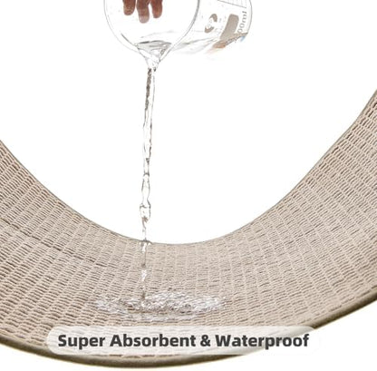 TYUU Bathroom Rugs Non Slip Washable, Super Absorbent Thin Bath Mat Quick Dry Low Pile Bathroom Rug, Beige 20"x48"
