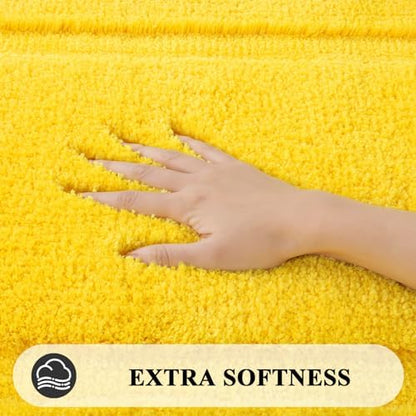 SHACOS Soft Microfiber Bathroom Rugs Set 2 Pieces with Toilet Rug