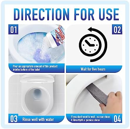 Pumice Stone for Toilet Cleaning Bowl Stick, Toilet Bowl Cleaners Brush, Powerfully Cleans Hard Water Rings, Calcium Buildup and Stains, Suitable for Cleaning Toilets, Bathroom