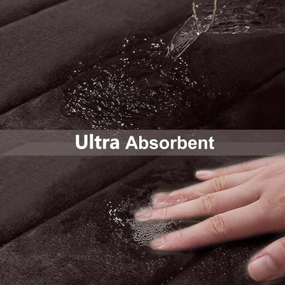 Buganda Memory Foam Bath Mat 35 x 24, Ultra Soft Absorbent Bathroom Rugs