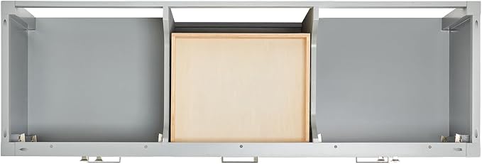 Beckford 66" Grey Double Bathroom Vanity, 1.5" Edge Pure White Quartz Countertop, Rectangular Undermount Sinks, 4 Soft Closing Doors, 6 Dovetail Drawers