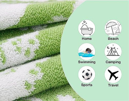 ORIGINAL KIDS 6 Piece Towel Set - 100% Cotton Jacquard Bathroom Towel Set