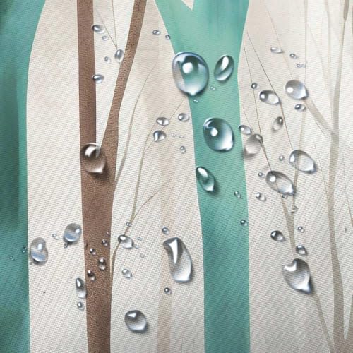 Birch Forest Abstract Shower Curtain Farmhouse Bathroom Decor 60X72 Inch