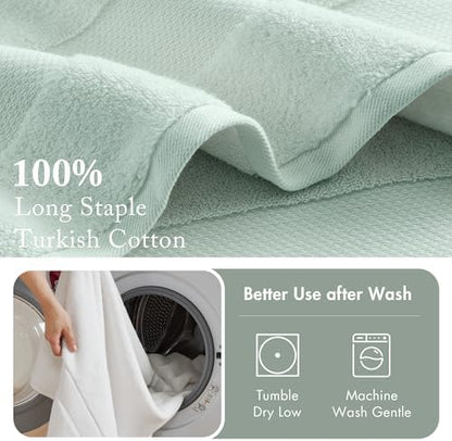 Madison Park 100% Turkish Cotton 600 GSM Bath Towel Set, 6 Piece, Seafoam
