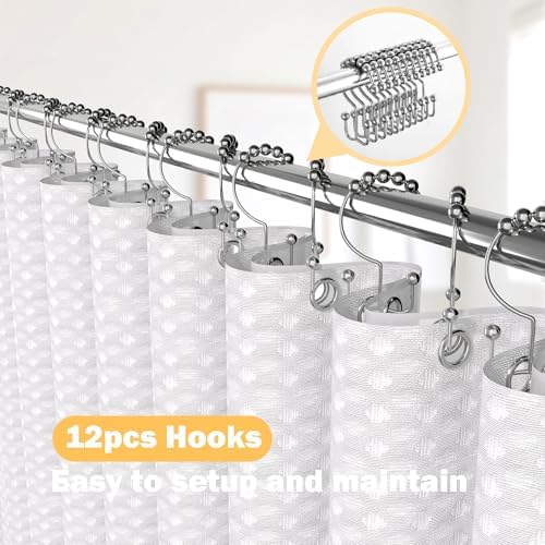 23 PCS White Bathroom Accessories Set丨Shower Curtain Bathroom Accessory