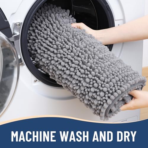 Arotive Bathroom Rugs Mat 40x32, Soft Absorbent Chenille Shaggy Bath Mat