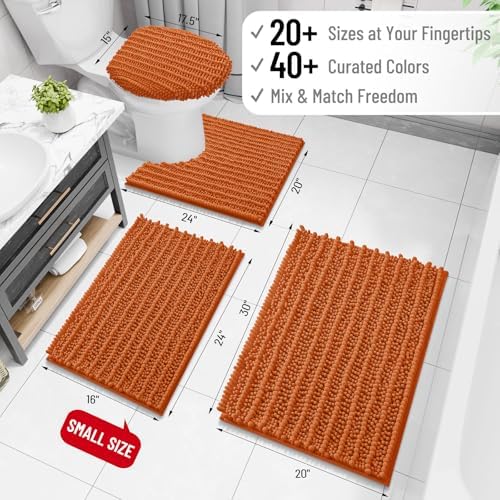 Arotive Bathroom Rugs Mat 34x21, Soft Absorbent Chenille Shaggy Bath Mat