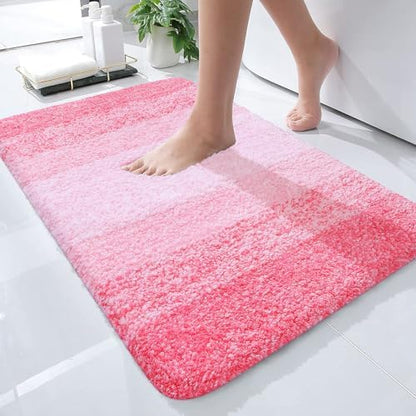 OLANLY Small Bathroom Rugs 24x16, Extra Soft Absorbent Microfiber Bath Rugs