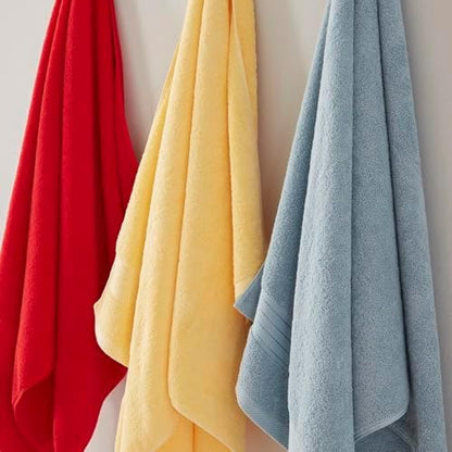 COZYART Luxury Bath Towel Set 6 Pcs, Yellow 100% Turkish Cotton 650 GSM
