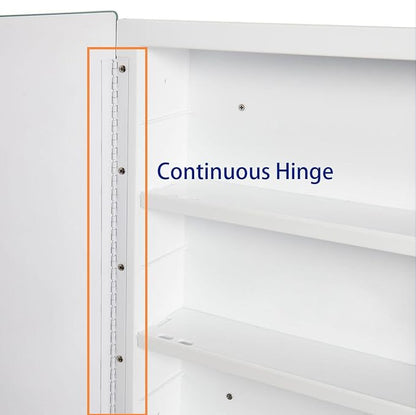Plastic Medicine Mirror Cabinet for Bathroom 16 x 28 inch, Recessed and Surface Mount