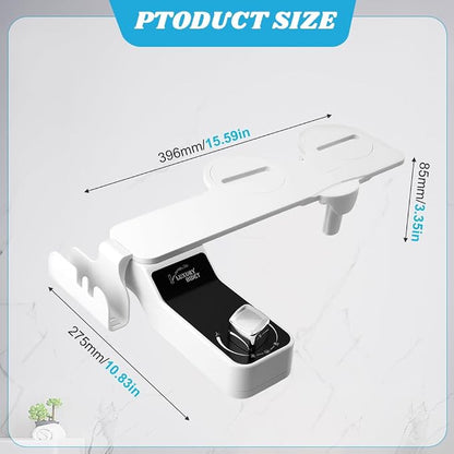 Bidet Attachment for Toilet with Filters, Non-Electric Self Cleaning Dual Nozzle for Bidet Toilet Seat, Adjustable Water Pressure Nozzle(COLOR:white)