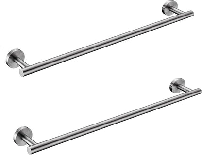 SEIDO Anti-Dropping Towel Holder with 33.3" Hanging Length, Stainless Steel Towel Bar for Bathroom Wall, Double Locking Design Towel Rack for Bathroom, Brushed Nickel, 36 Inch, 2pc