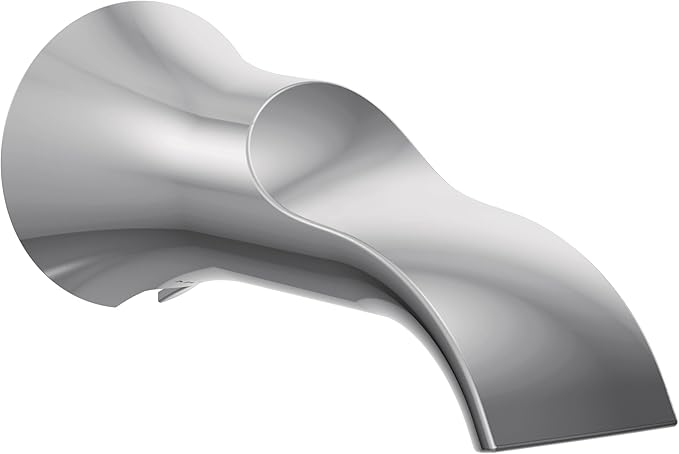 Moen S3836 Doux 1/2-Inch Slip Fit Connection Non-Diverting Tub Spout, Chrome