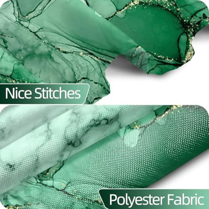 Green Marble RV Stall Waterproof Shower Curtain 60x72 inches