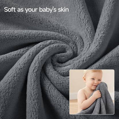 REDKISS Pack of 6 Towel Set - 2 Extra Large Bath, 2 Hand, 2 Washcloths, Ultra Soft & Highly Absorbent, Quicker to Dry, Grey Towels for Bathroom, Spa, Hotel, Gym