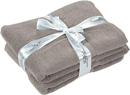 HILLFAIR Premium 600 GSM - 100% Cotton - 6 Piece Bath Towel Set - Stone