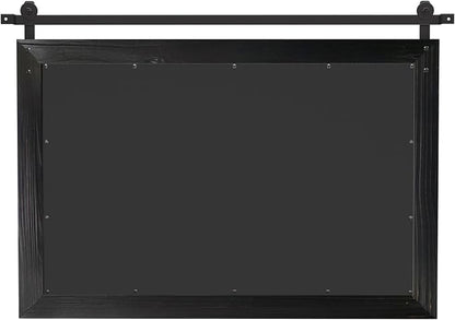 COGOOD Farmhouse Bathroom Mirrors for Over Sink - 30 x 41 Black | Rustic Barn Door Wood Framed Vanity Mirror for Entryway, Living Room, Bedroom, Dresser Wall Decor