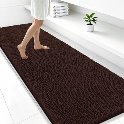 Smiry Bathroom Rugs 59X24, Luxury Chenille Extra Soft Absorbent Bath Mat