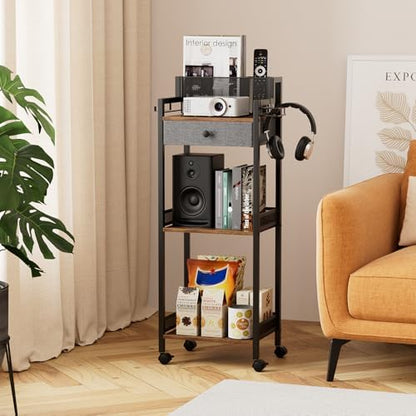 Bathroom Stand, Makeup Cart with Drawer for Cosmetic and Skincare
