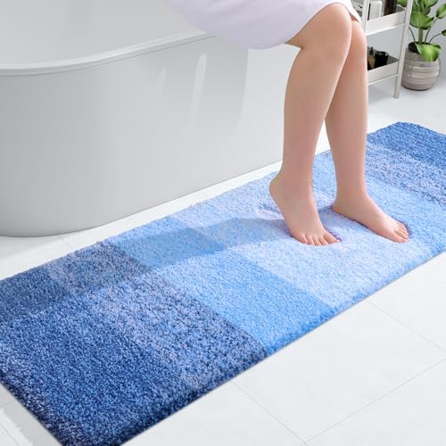 OLANLY Bathroom Runner Rug 59x20, Extra Soft Absorbent Microfiber Bath Rugs