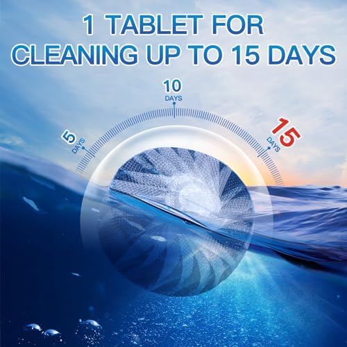 Vacplus Toilet Bowl Cleaner Tablets, 12 Pack, Auto Cleaning, Long-Lasting