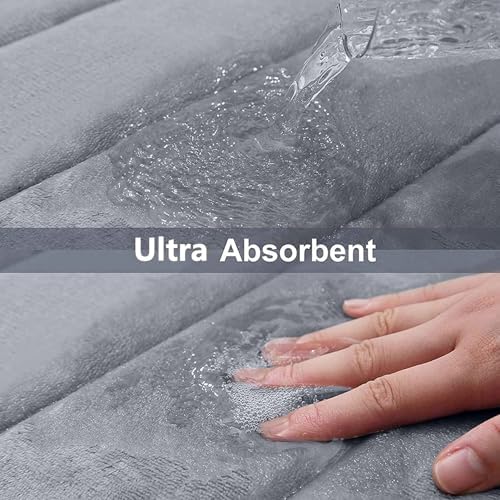 Buganda Memory Foam Bath Mat 24 x 16, Ultra Soft Absorbent Bathroom Rugs