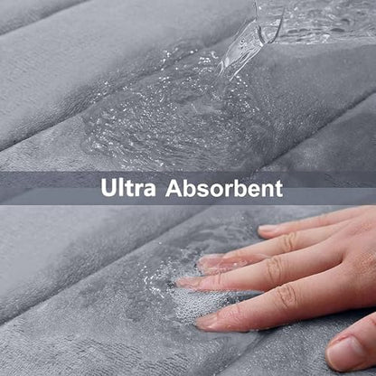 Buganda Memory Foam Bath Mat 30 x 20, Ultra Soft Absorbent Bathroom Rugs
