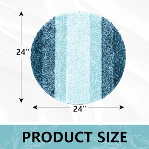 Arotive Microfiber Bathroom Rugs, Shaggy Soft and Absorbent Bath Rug, 24x24