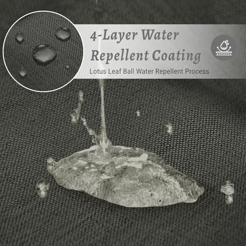 WONICY No Hook Shower Curtain with Liner, Charcoal Grey, 71 x 86 Inch